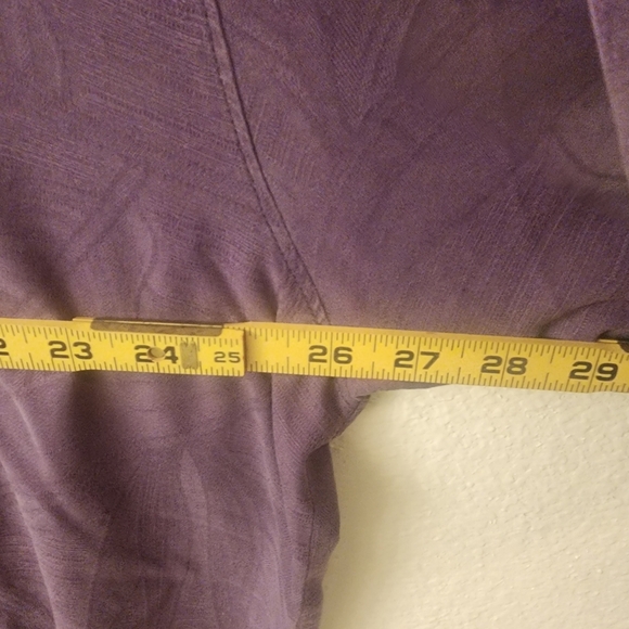 Tommy Bahama Floral Hawaiian 100% Silk Plum Purple Shirt Mens XLX - Picture 9 of 10